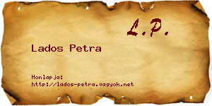 Lados Petra névjegykártya