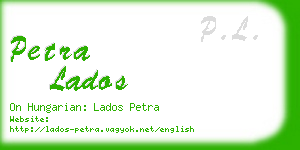 petra lados business card